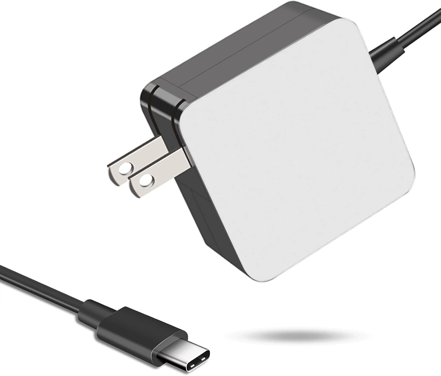 65W USB C Power Adapter, Fiattigear Type C Power PD Wall Fast Charger Compatible with Mac Book Pro, Dell Latitude, Lenovo, Huawei Matebook, HP Spectre, Acer Chromebook and Any Laptops or Smart Phones1