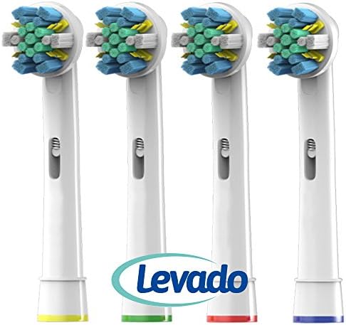 Oral B Braun Floss Action Replacement Brush Heads- Pack of 4 Ultimate Dentist Generic Oralb Compatible Electric Toothbrush Replacements- Flossaction Oral-B Brushes That Reduce Gingivitis.
