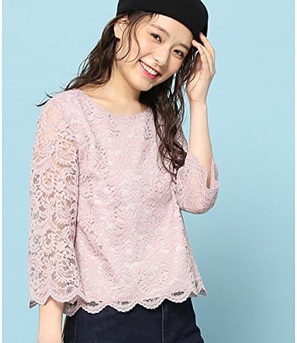 Amazon ロペピクニック Rope Picnic Web限定 セットアップ対応 レース重ねプルオーバーブラウス 63ピンク 38 シャツ ブラウス 通販