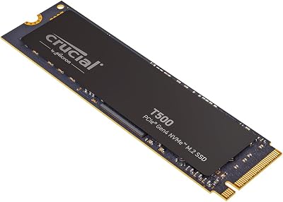 Crucial T500 1TB PCIe Gen4 NVMe M.2 SSD 7300MB/s TLC NAND CT1000T500SSD8