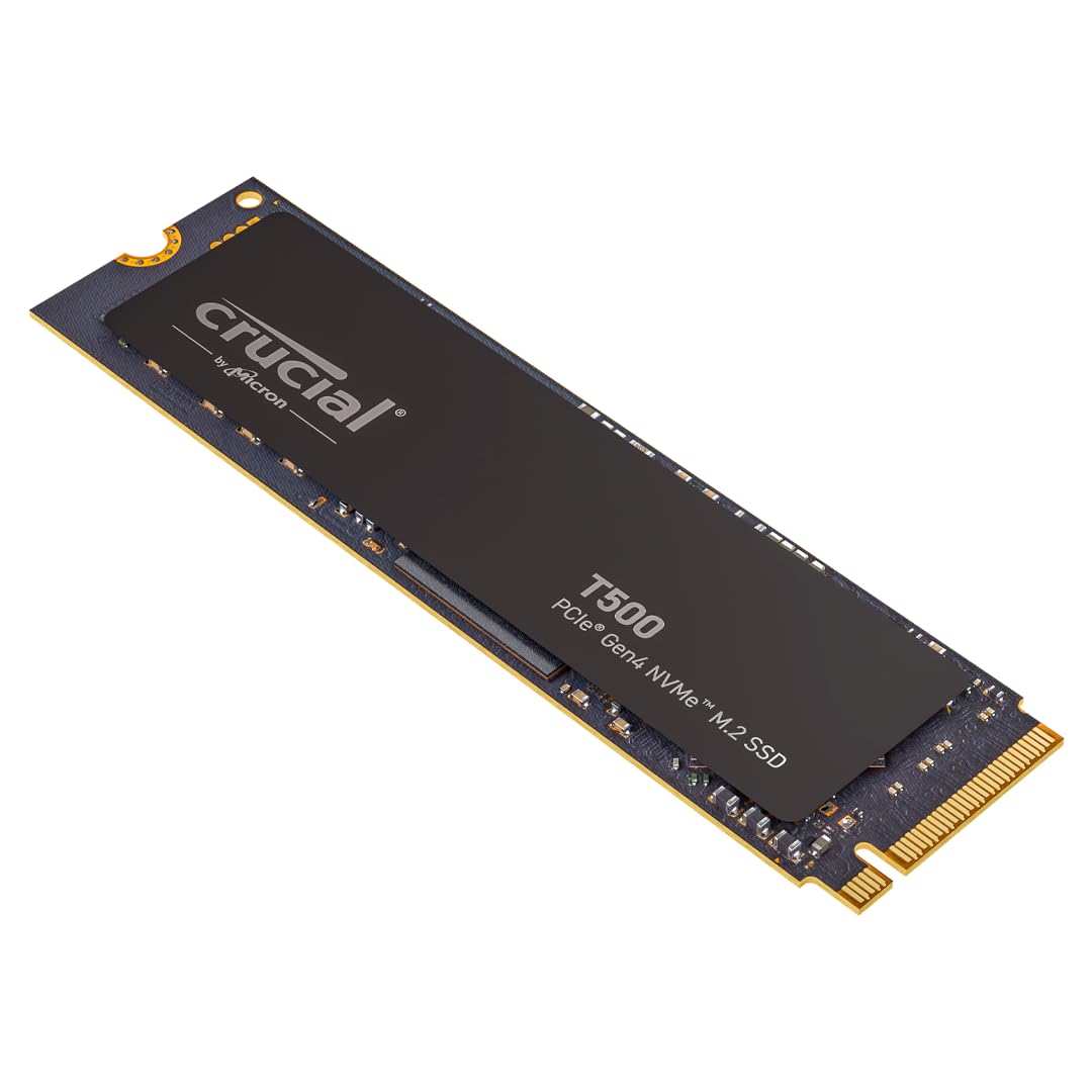 Crucial T500 SSD 4TB PCIe Gen4 NVMe M.2 Interne Festplatte, bis 7000 MB/s, TLC NAND, kompatibel mit Laptop und Desktop, Microsoft DirectStorage - CT4000T500SSD3