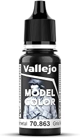 Vallejo Model Color Gunmetal Grey 18 ml Self-Leveling Acrylic Paint