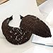 Lace Flower Headband - Lace Hairband Black Flowers Head Wrap Women's Classic Hairband Hair Accessory (Coffee Strip)