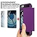 iPhone 5C Case, Vofolen iPhone 5C Wallet Case Impact Resistant Hybrid Defender Armor Snap-on Black Soft Rubber Bumper Cover Skin Protective Shell with Card Slot Holder for iPhone 5C (Purple)