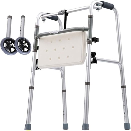 folding walking frame with wheels