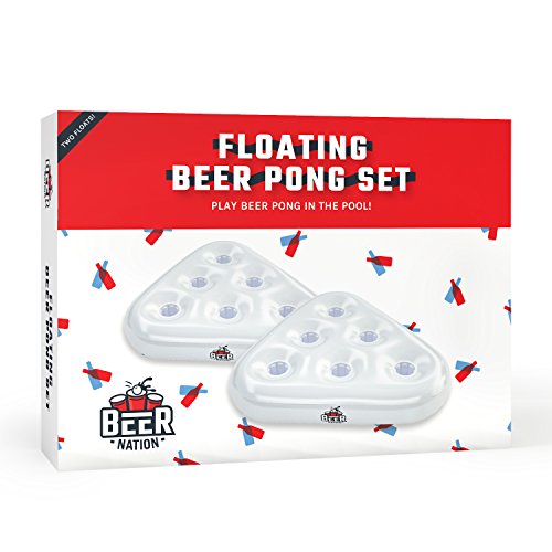 Beer Nation Pool Beer Pong Game - Inflatable Beer Pong Table - Floating Pong Game for Pool Parties Beer Nation Pool Beer Pong Game - Inflatable Beer Pong Table - Floating Pong Game for Pool Parties