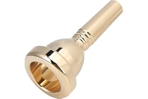 Trombone Mouthpiece Tenor Large Shank Mouth Piece TR‑03 Metal 12.7mm Trombone Mouthpiece Trombone Accessory Replacement(Gold)
