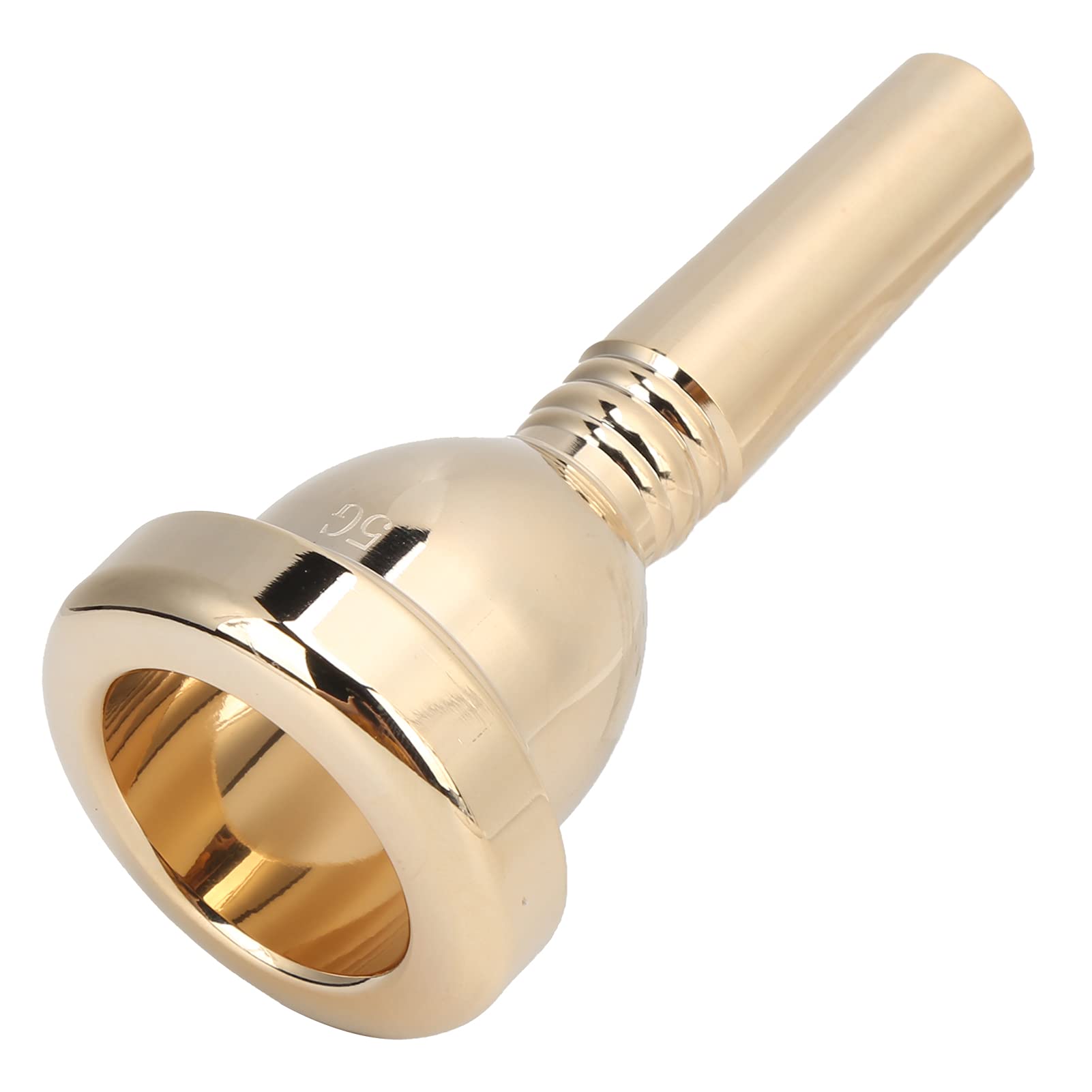 Trombone Mouthpiece,12.7mm 5G Large Shank Tenor Trombone Mouthpiece for Trombone (Gold) Performance Accessories
