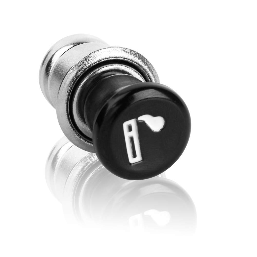12V Car Cigarette Lighter Socket, Push Button Design for Secure Connection, Auto Power Outlet Socket 20mm Universal Fit for Drivers Travelers SUVs Trucks and Mobile Device Charging Applications