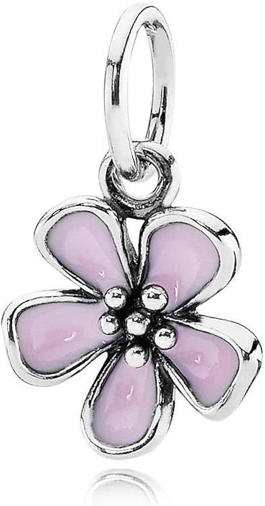 EvesErose Purple Dangle Flower Charm Fits Pandora & Similar