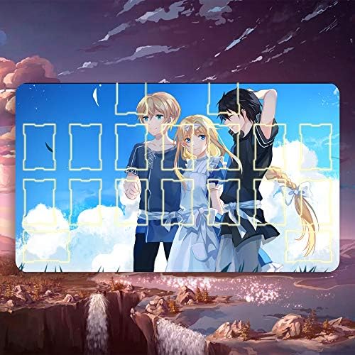 イエローアイランド カードゲームプレイマット 遊戯王 プレイマット Sword Art Online ソードアート オンライン Sao ユージオ 0 2cm カード枠あり 35cm 60cm Eugeo マウスパッド 収納ケース付き 萌え Tcg万能 希望者のみラッピング無料 アニメ