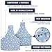 JamieCraft Yarn Bag Organizer – Portable, Light, and Easy to Carry Canvas Wrist Bag for Crochet and Knitting On The Go, Project Bag Tote Holds Supplies and 14 Inch Needles or Hooks (Blue w/Sheep)