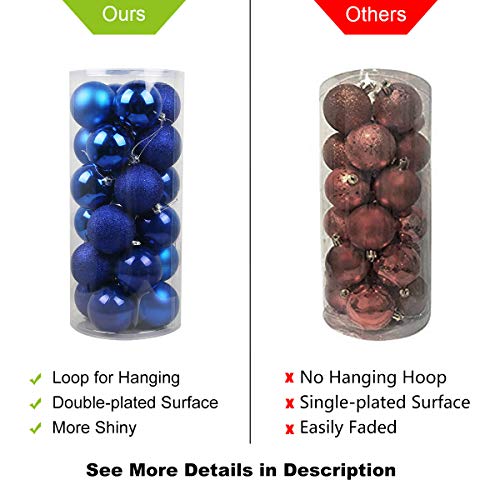 2 Christmas+Ornaments+Tree+Shatterproof+Decorations+Hanging