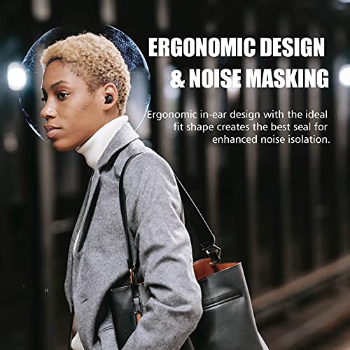 XTREMTEC True Wireless Earbuds, Bluetooth Earbuds Noise Cancelling Bluetooth Headphones for iPhone/Android Small Earbuds with Mic Waterproof Cordless in-Ear Earphones Deep Bass Sound Headsets (Black)