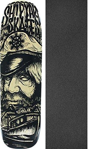Shipyard Skates Old Man of the Sea Old School Skateboard Deck - 9" x 32.5" with Jessup Griptape - Bundle of 2 items