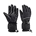 CAMYOD Waterproof Ski Snowboard Gloves with 3M Thinsulate, Cold Weather Gloves for Men(Piping,L)