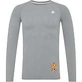 DEVOROPA Youth Boys Compression Thermal Shirt Long Sleeve Kids Fleece Baselayer Soccer Baseball Undershirt Slim/Regular/Husky