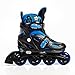 Inline Skates for Girls and Boys, Skates with Gel Wheels Adjustable Sizing for Adults and Kids, Inline Skates for Adult Female, Male, Lightweight Skates, High Bounce, Blue