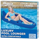 Aqua Fabric Comfort Recliner Water Lounge, X-Large, Pool Float, Blue/Aqua