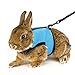 Calunce Soft Rabbits Harness with Elastic Leash (Blue 1pcs)