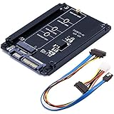 Mailiya 2.5in SATA III 3 to M.2 NGFF SSD Connector Converter Adapter Card with SATA Data and Power Combo Cable - Support M.2 NGFF SATA 2280, 2260, 2242, 2230