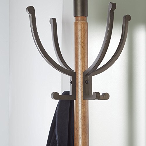 Silverwood Dawson Wood and Metal Coat Rack with Umbrella Stand - Thumbnail 4