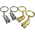 airgoesin 4pcs Keychains Dental Molar Tooth Shaped Key Ring Dentist Dental Gift