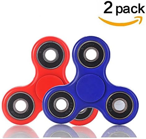 EDSUM Fidget Spinner,Finger Spinner,Fingertip Gyro,Hand Spinner Toy by King Fidget,Fast Bearing EDC Focus Toy for Killing Time Relieves Stress, Anxiety And Relax for Children and Adults (Red+Blue)