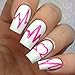 Premium Nail Vinyls - No Rip Handmade Nail Art Stickers, Self-Adhesive Nail Tips Guides for DIY Decoration Stencil Tools (Heartbeat Nail Vinyls)