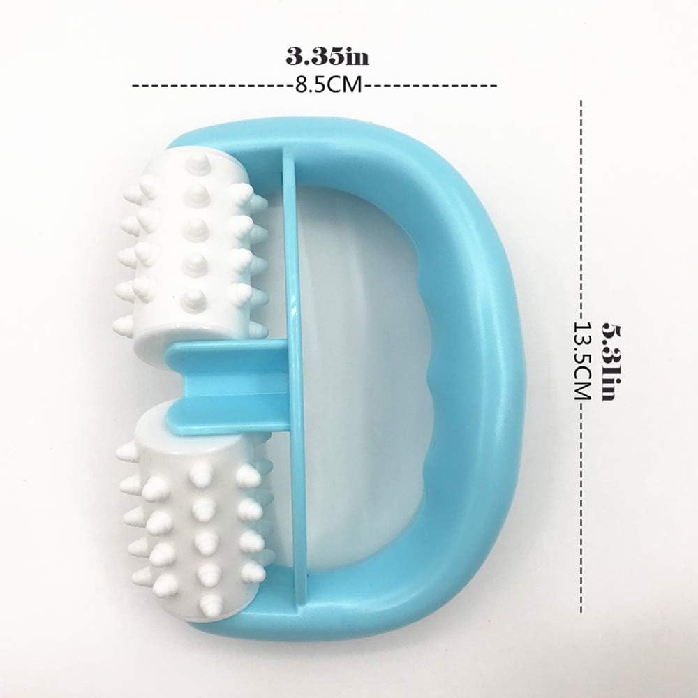 Pack of 2 massage roller with D-shaped handle, anti-cellulite roller, against cellulite and skin problems for anti-cellulite - Image 4