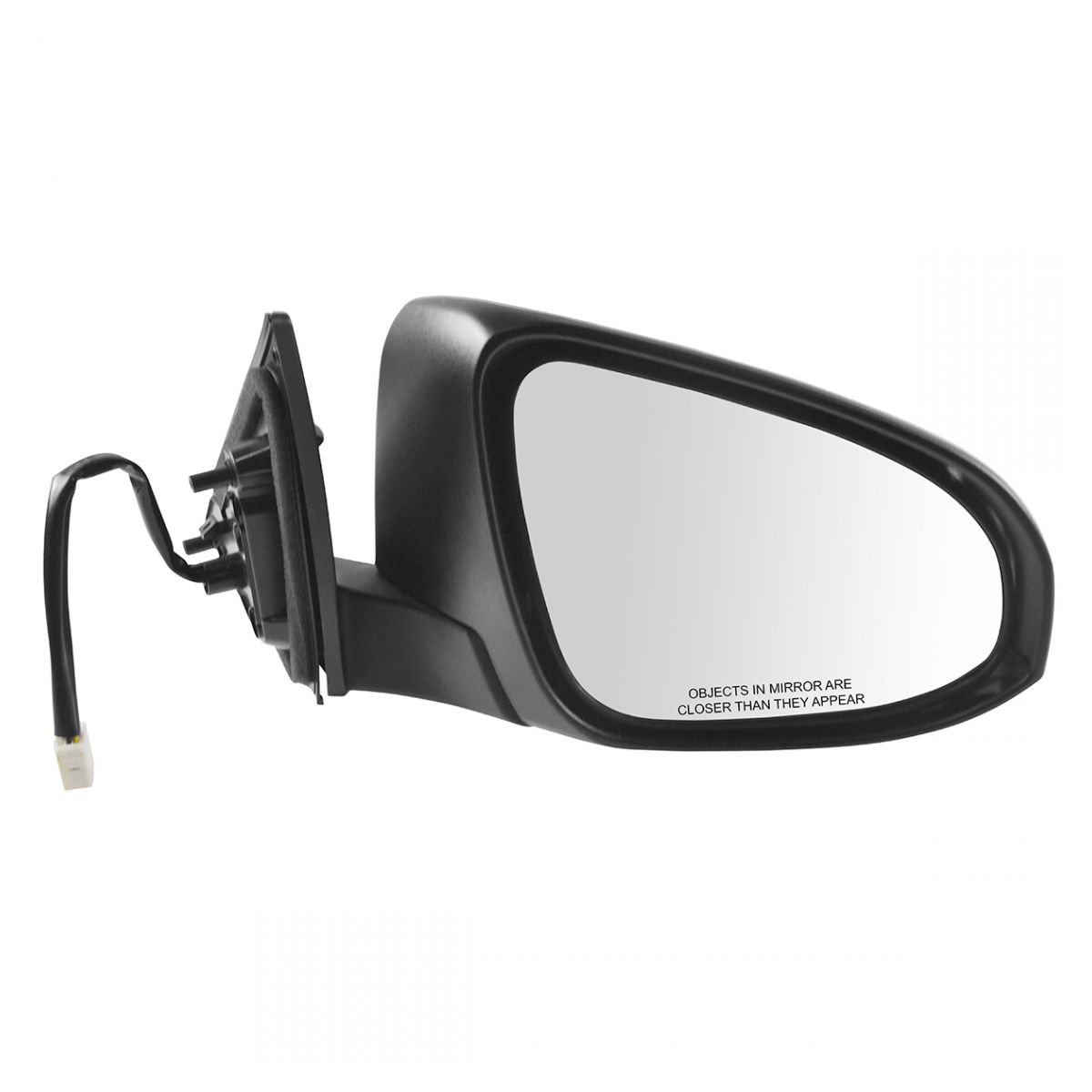 Mirror Power Heated Smooth Black Paint to Match LH for Toyota Camry New
