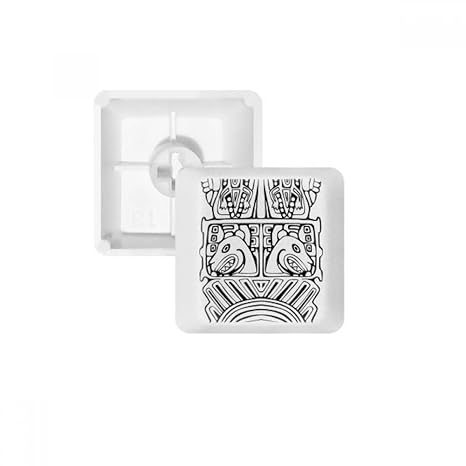 Indien Abstrait Ligne Dessin Totem Visage Pbt Keycaps Pour