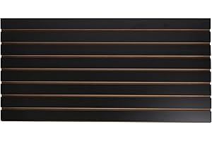 WISDOMFUR 2-Pack Slatwall Panels – 2x4 ft Durable Wall Display Boards for Retail, Garage, or Home Organization – Easy-to-Install Slat Wall Storage System(Black)