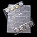 Epaler 5 Sheet 20 Pockets Plastic Coin Holders Storage Collection Money Album Case Stamp Currency Protector Insert Page Sheets Holder