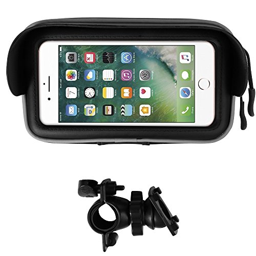Sun Visor Bicycle Bike Handlebar Bag Touch Screen Waterproof 360 Rotation Phone Mount Cell Phone Case Holder for Galaxy S10 Plus S9 Plus S8 Plus Note 9, OnePlus 7 6T, moto g7 power e5 Plus up to 6.5″