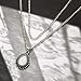 Eoumy Vintage Layered Chain, Teardrop Crystal Pendant Chain Choker, Size No Size