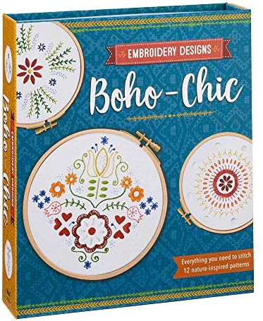 Embroidery Designs Boho-Chic: Everything You Need to Stitch 12 Nature-Inspired Patterns Paperback – 28 Sept. 2017