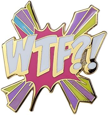 Last Valentine WTF Enamel Pin Nickel Plated Color Lapel Pin (Pink)