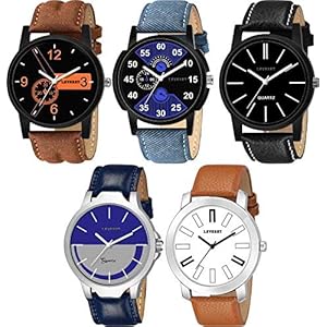 LEVERET Analogue Multicolour Dial Men’s & Boys’ Watch (Pack of 5)