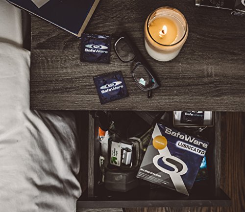 SafeWare Lubricated Condoms 36 Pack | Durable, Flexible, Silky Smooth, Comfy & Electronically Tested Latex Condoms | Enjoy Intense Intercourse, Protect Yourself & Achieve Contraception