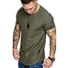 T-shirt heren korte mouwen bovenstuk met ronde hals Slim Fit katoenaandeel Basic mannen T-shirt Crew Neck jongens korte…