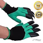 Gardening Gloves / Garden Genie Gloves / Claw Gloves for Digging & Planting / Both Hands / As Seen on TV / Built in Claws - Perfect for Planting, Raking, and Digging (Both Claws / Pair)