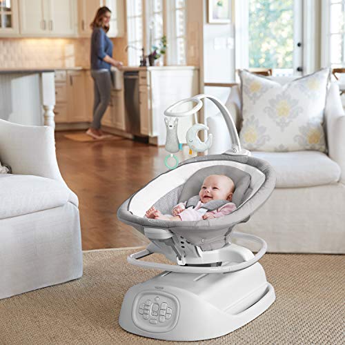 graco sense2soothe baby swing with cry detection technology in sailor