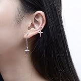 A&C Fashion Korean Version Alloy Geometric Shapes Earrings for Women. Unique Handmade Earrings Jewelry for Girl. (Silver Color)