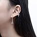 A&C Fashion Korean Version Alloy Geometric Shapes Earrings for Women. Unique Handmade Earrings Jewelry for Girl. (Silver Color)