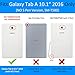 Hocase Galaxy Tab A 10.1 (SM-T580) Case 2016 Release, PU Leather Case w/Flower Design, Tri-Fold Stand Feature, Hard Back Cover for Galaxy Tab A 10.1