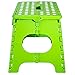 Acko Green 11 Inches Non Slip Folding Step Stool for Kids and Adults with Handle, Holds up to 250 LBS