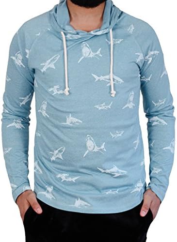 Alpha Beta Shark Print Marled Hoodie