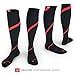Thrusterz Pro Graduated Compression Socks 20-30 mmHg for Men & Women, Black-Red Size 4