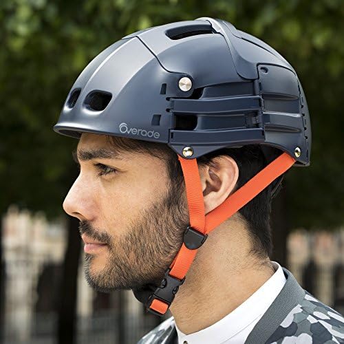 Casque Pliable Plixi Fit pour vélo, Trottinette électrique, Overboard, gyroroue, Skateboard, Roller, VAE - Norme CE EN1078, même Protection Qu’Un Casque Classique - Volume divisé par 3